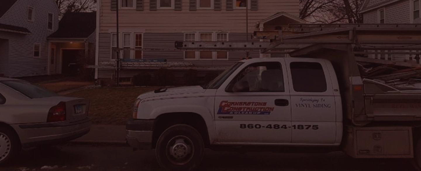 truck in front of a house